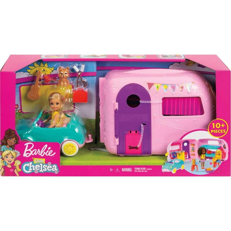 Barbie Travel Doll, Blonde, with Puppy, Opening Suitcase, Stickers and 10+  Accessories, for 3 to 7 Year Olds