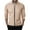 Khaki, variant on Men's Cardigan Polo Jacket Waffle Long Sleeve Zipper Polo Shirts Business Casual Solid Color Golf Shirts Black