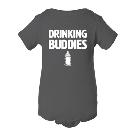 

Drinking Buddies-Baby Bottle funny bodysuit for girls