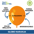 thumbnail image 3 of Globos naranjas de 9 pulgadas (100 pzas), 3 of 3