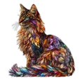thumbnail image 2 of Dserhfy Cat Stained Art Ornament Acrylic Window Hanging Sun Catcher Colorful Cat Panel Wall Hanging Art Decor for Cat Lovers, 2 of 8