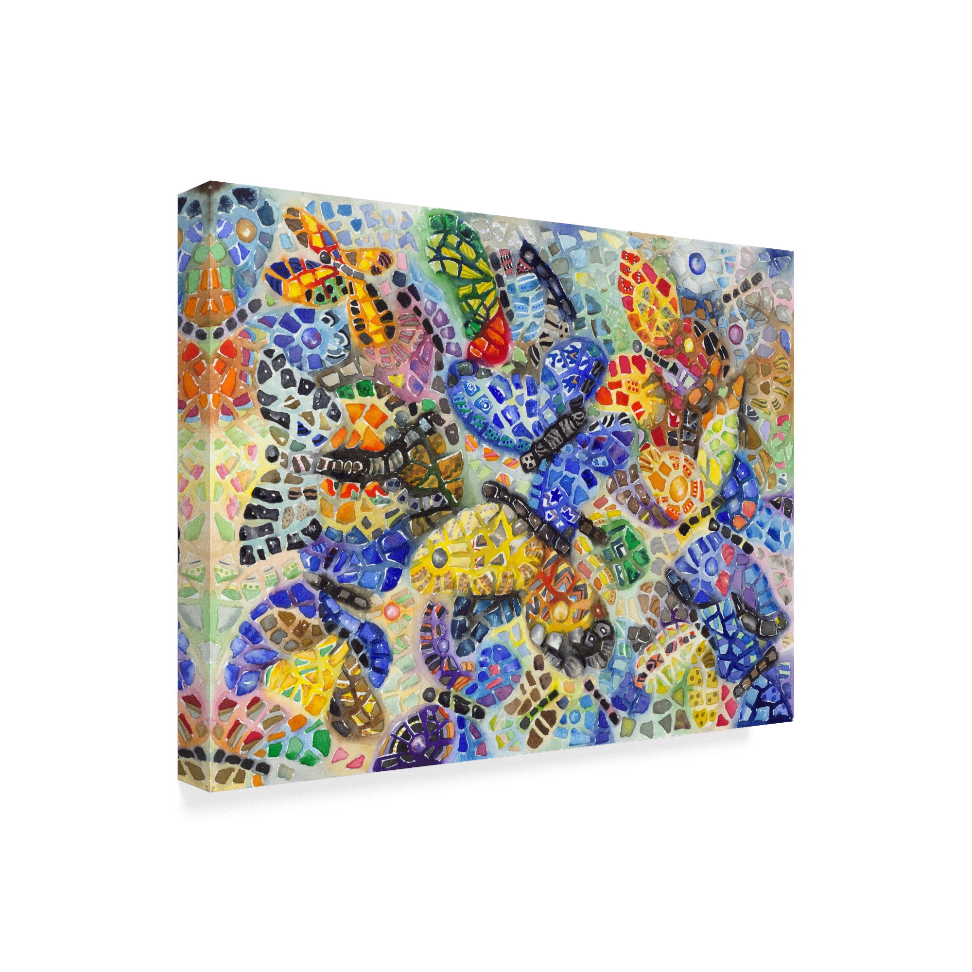 Trademark Fine Art 'Colorful Butterflies Pattern' Canvas Art by Charlsie Kelly