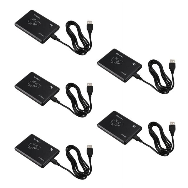 5X Lector de Tarjetas de Identificacion de Ordenador Escritorio USB RFID Lector de Tarjetas Sin Contacto