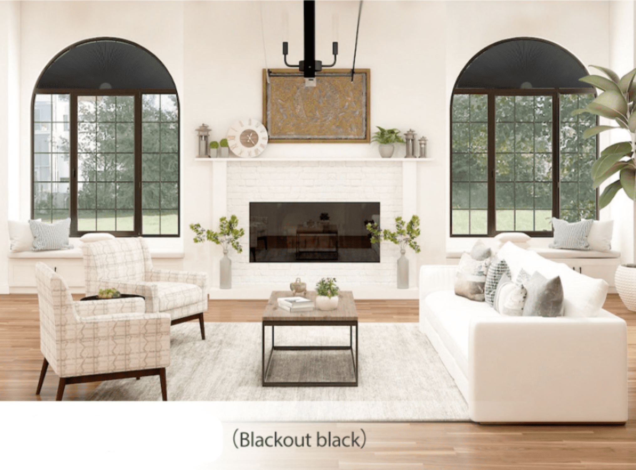 Arch Window Blackout Shades,Cellular Half Round Window Shade,Self Adhesive No Drill 90% Shade Pleated Blinds Window Moon Cover Easy to Cut and Install