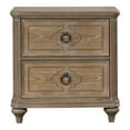 thumbnail image 3 of Furniture of America Jares Adult Transitional 2-Drawer Nightstand with USB Port, Rustic Oak, 3 of 13