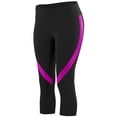 thumbnail image 2 of Augusta MT Ladies Action Color Block Capri Black/Power Pink 2405, 2 of 2