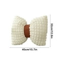 thumbnail image 3 of 1pc Faux Suede Fuzzy Bow Pillow Throw, Bow Shaped Soft Lumbar Pillow Decorative Throw for Living Room Couch Bed Sofa Car Decoration, 3 of 6