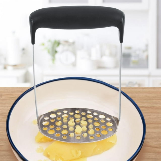 Triturador De Patatas De Acero Inoxidable, Herramienta De Cocina Portátil Con Cómodo Para Triturar Patatas, Verduras Y Frutas