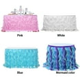 thumbnail image 2 of Transemion Tulle Skirt Embellished With Wedding Shower Baby Shower Table Material and Suitable for Square and Circular Table blue, 2 of 6