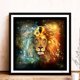 thumbnail image 3 of Cuadros Decorativos Kit de pintura de diamantes 5D, arte de mosaico de diamantes cuadrados completos de animales DIY Tmvgtek embutido en tela, 3 of 6
