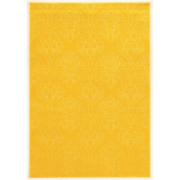 Linon Prisma Chloe Machine Made Polypropylene 8'x10'4" Rug in Yellow