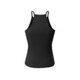 thumbnail image 4 of Made by Olivia Women's Basic High Halter Neck Sleeveless Ribbed Racerback Tank Top, 4 of 4