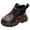 Black, variant on Ccpelsie Kids' Ankle Boots for Girls Outdoor Ankle Boots with Low Heel Toddler Big Kid Little Kid(White,11.5)