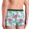thumbnail image 4 of Mens Underwear Boxer Briefs - Flamingo print Comfort Breathable men's boxer briefs with Flex Waistband, 4 of 7