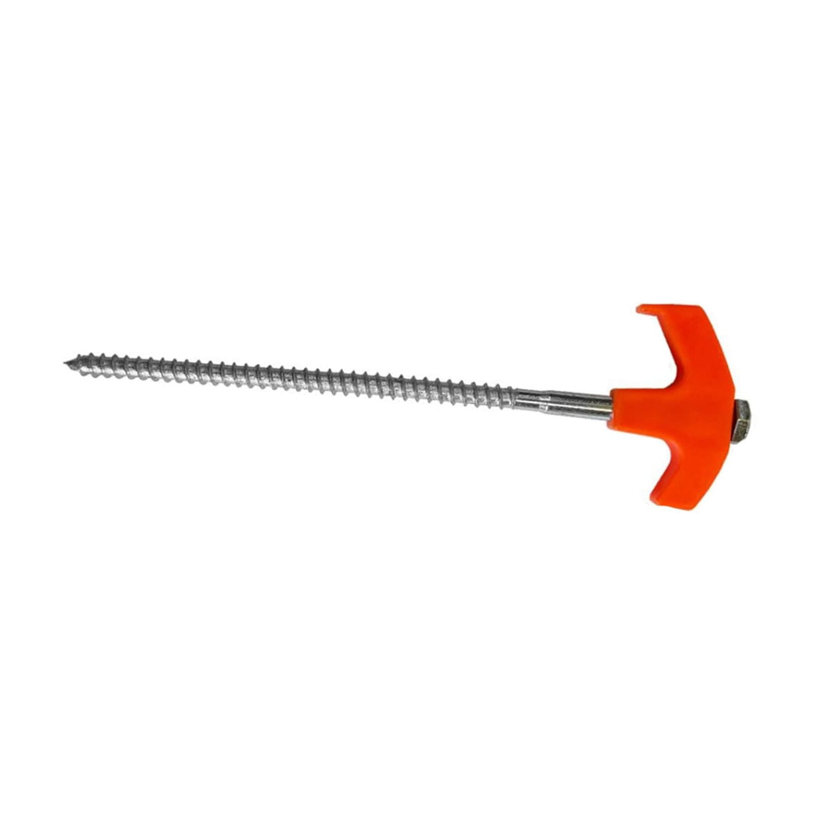 1-Pack Hexagonal Screw-In Tent Stakes Ground Anchors for Camping Gazebo Awning Tarps Dog Leash Steel Drillable 8 Inches