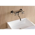 thumbnail image 2 of Kingston Brass KS2116AX Kingston Double-Handle 2-Hole Wall Mount Bathroom Faucet in Polished Nickel, 2 of 8