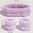 thumbnail image 2 of Diadema de maquillaje de alta elasticidad para el rostro de terciopelo Coral, conjunto de pulsera para lavado de cara, mascarilla Facial, cuidado de la piel, 2 of 5
