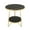 Black, variant on Resenkos Sofa Side End Table, End Table, Couch Table,Faux Marble End Table, 2-Tier Round Sofa Bedside Table with Shelves,Black Faux Marble & Gold