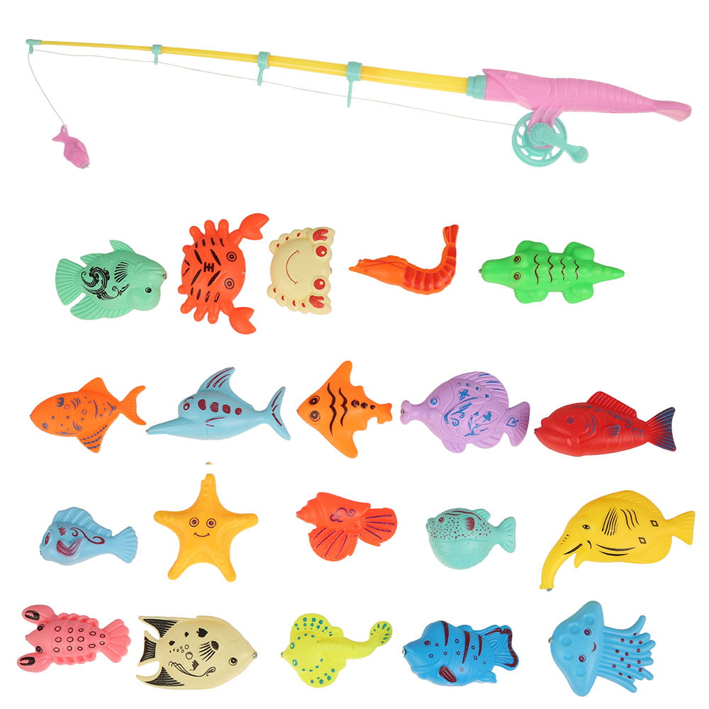 Willstar 22 PCS Magnetic Fish Toy Set For Kids Baby Bath Time