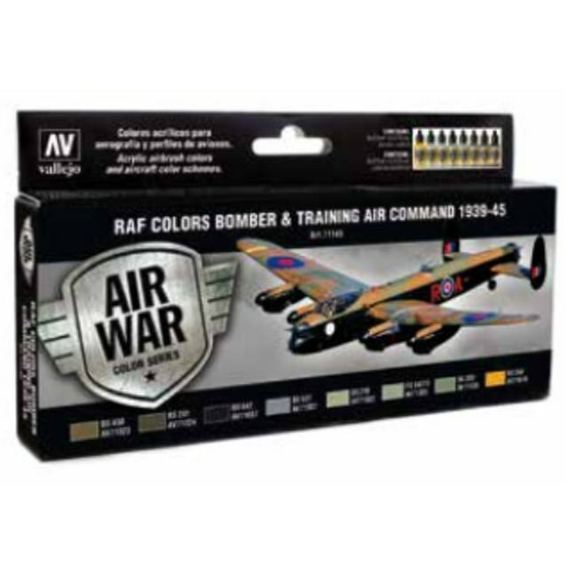 17ml Bottle RAF Colors Bomber & Training Air Command 1939-1945 Model Air Paint Set (8 Colors)