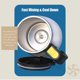 thumbnail image 2 of 400mL Self Stirring Mug with Lid Automatic Stirring Coffee Cup Electric Stainless Steel Self Mixing Coffee Cup for Coffee Milk Cocoa Hot Chocolate Tea, 2 of 5
