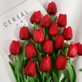 thumbnail image 4 of 10Pc Artificial Flowers Clearance! Nomeni Tulip Artificial Decorative Flowers Solid Color 10Pc Red, Fake Flowers Promotion Sale!, 4 of 5