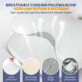 thumbnail image 4 of Alupssuc Cervical Neck Pillows, Memory Foam Pillow with Cooling Silk Case for Neck & Shoulder Pain Relief, Side & Back & Stomach Sleepers, 4 of 7