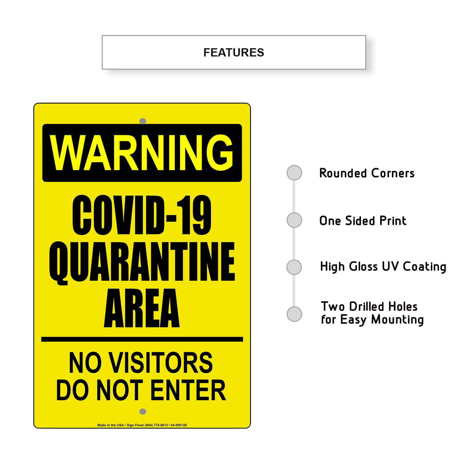 Caution Quarantine Zone 8.5" x 12.75" Poster Pandemic Decor 