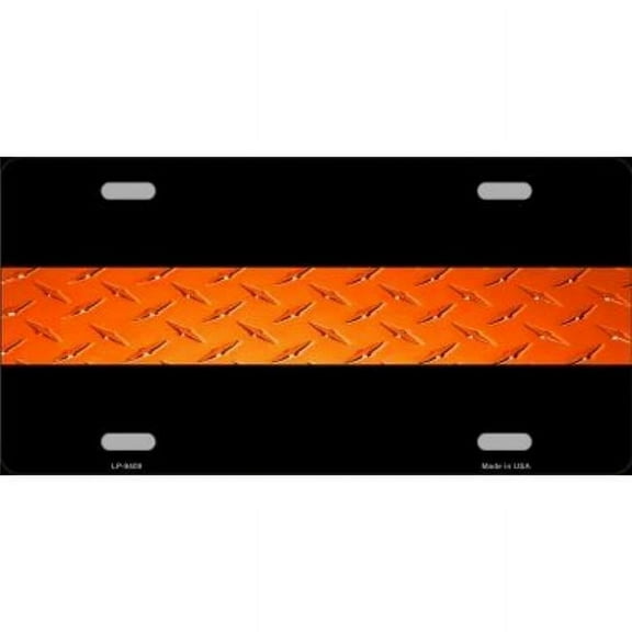 Rescue Personnel Diamond Plate Metal License Plate