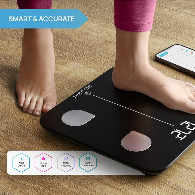 INEVIFIT Smart Body Fat Scale, Highly Accurate Bluetooth Digital Bathroom Body