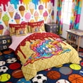 thumbnail image 2 of Erosebridal Rainbow Drippy Baseball & Bat Print Bedding Comforter Set, Bold Sports Queen Bedding Sets for Kids Boys and Girls, Pink Reversible 7 Pieces, 2 of 6