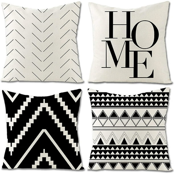 Large black throw deals pillows