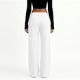 thumbnail image 4 of Resicozy Womens Wide Leg Sweatpants Drawstring Waist Straight Long Pants Casual Loose Baggy Workout Sweatpants with Pockets White XL, 4 of 4