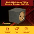 thumbnail image 2 of Open Box QPower 12" Single Sealed Vehicle Subwoofer Enclosure Woofer Box, Gray, 2 of 10