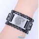 thumbnail image 5 of Pulsera de de cuero Lobo Vikingo Fenrir - Pulsera vikinga ajustable para Hombre Mujer Novio Pareja Enamorado. Amuleto Nórdico - Negro MADIOLA Cuero Anchas, 5 of 6
