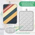 thumbnail image 6 of Yayeee Pot Holders Kitchen Heat Resistant with Pocket 7"x9.8" Cotton Oven Cooking Hot Pads, Beige Stripes, 6 of 7