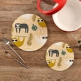 thumbnail image 2 of Sloth 2 Pack Pot Holders Trivets, Heat Resistant Hot Pads for Kitchen Table Decoration Trivets for Hot Dishes/Pot/Bowl/Teapot/Kitchen Hot Pads Trivets, 7" + 9.45", 2 of 7