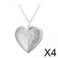 thumbnail image 1 of BELOVING 4xPhoto Locket Necklace Holds Pictures Jewelry for Gift Women Heart, 1 of 9