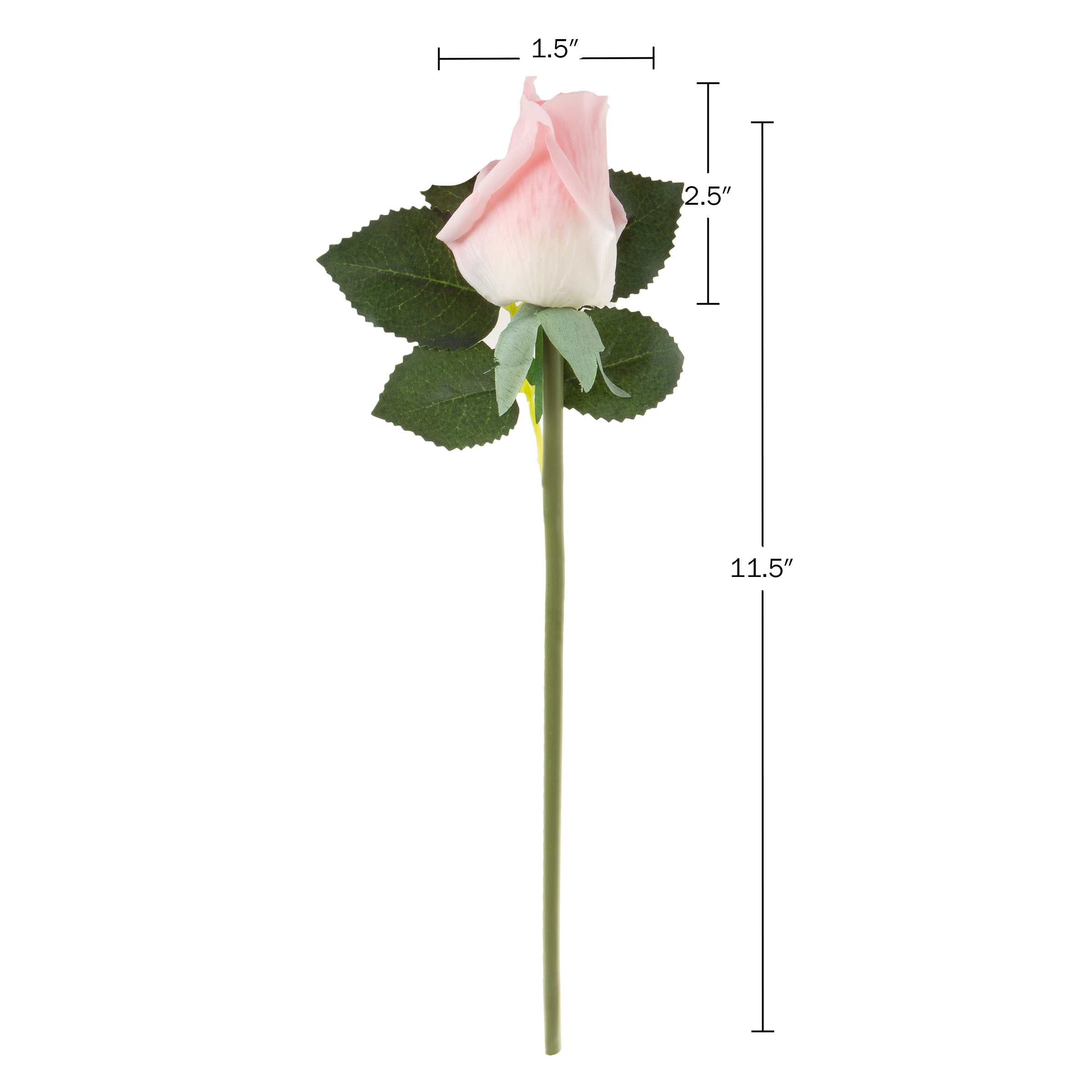 24PC Artificial Rose Bud Stem Bundles, Pink
