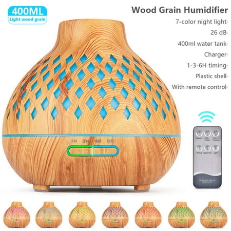 

400ML USB Electric Humidifier Essential Aroma Oil Diffuser Ultrasonic Xaomi Wood Grain Air Humidifier USB Mist Maker LED Light