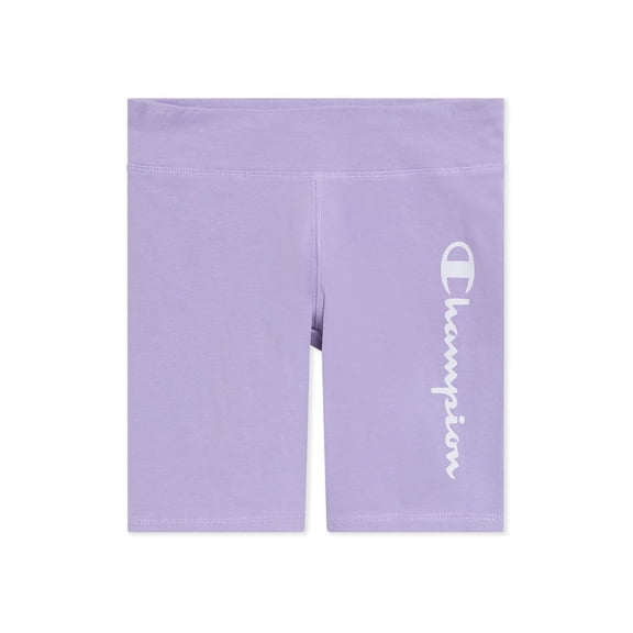 Champion Girls Biker Shorts 2-Pack, 7-Inch - Lavender - Size Large
