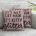 thumbnail image 3 of GOSMITH Funny Cat Gifts Pillow Covers - 18x18 Maine Coon Pillow Covers, Cat Lover Gifts for Women, Cat Gifts for Cat Lovers, Maine Coon Cat Stuffed Animal, It's Not Cat Hair It's Kitty Clitter, 3 of 5