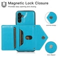 thumbnail image 3 of Feishell Crossbody Wallet Phone Case for Samsung Galaxy A13 5G with Removable Shoulder Strap,for Women Girls,Magnetic Clasp Credit Card Slots PU Leather Kickstand Shockproof Phone Case,Blue, 3 of 10