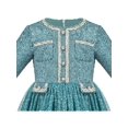 thumbnail image 6 of Girls Dress Green Pearl Pocket Sequin Classic Elegant Xmas Long Sleeve 6 Years, 6 of 8