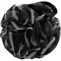 Bath Shower Loofah Sponge 60g Bath Mesh Pouf Shower Ball Body Scrubber Exfoliating Bath Sponge for Women and Men, Set of 1, Black
