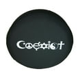thumbnail image 4 of SpareCover - Brawny Series COEXIST on 37 inch Black Denim Textured Vinyl Tire Cover - Made in USA only, 4 of 7