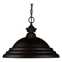 Z-Lite - 1 Light Pendant   Matte Black Finish with Matte Black Metal Shade