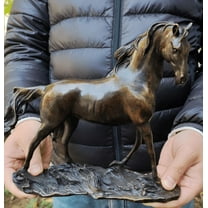 Brass Unique Horse ,Pure Copper Statue of Horse,Brass Sculpture Collectable Table Decor Animal Figurine for Living Room Home Decorations 418