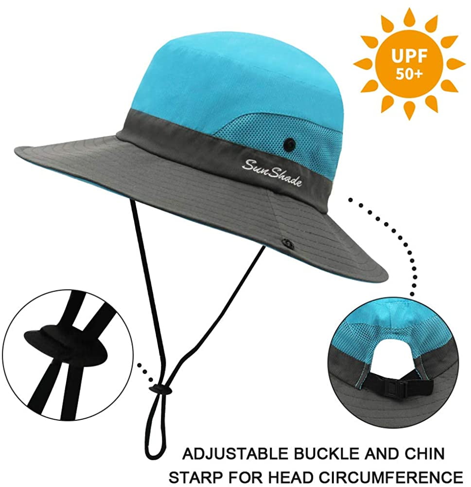 Women Sun Hat UV Protection Bucket Wide 