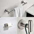 thumbnail image 4 of 5 Pieces Bathroom Hardware Set 9" + 24" Towel Bar Tissue Paper Roll Holders 2x Wall Mounted Hook Brushed Nickel Heavy Duty 304 Stainless Steel, 4 of 6